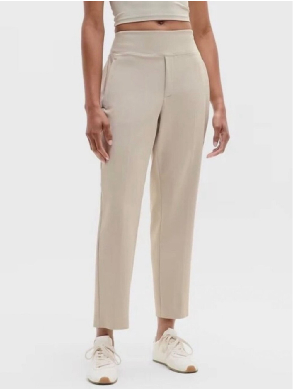 Athleta Endless High Rise Pant Women's Size 14 Cream Style 533636 Athleisure